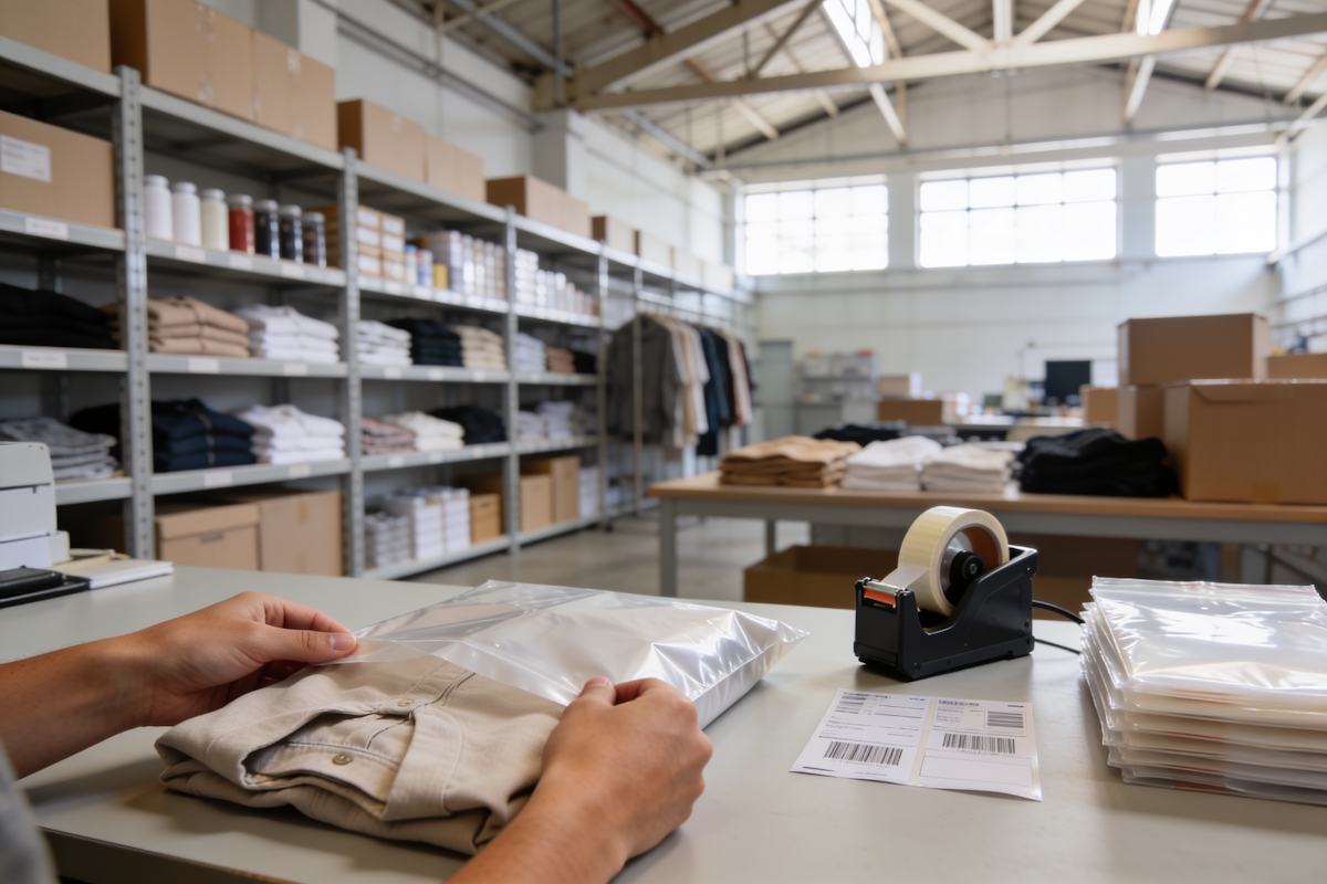 Packing and shipping clothes